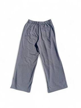 Leith Grey Wide Leg Trouser Pants Size 8 Elastic Waist Career Minimalist